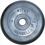 Диск 2,5 кг ATLET обрезиненный 26 мм MB BARBELL Диск 2,5 кг ATLET обрезиненный 26 мм MB BARBELL