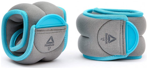 Утяжелители на лодыжки 1kg, бирюзовые (пара), Арт. RAWT-11074BL