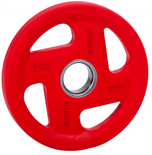 Диск обрезиненный PROFI-FIT олимпийский FASSION D-51, 5 кг (красный)