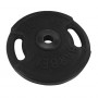 Блин обрезиненный MB Barbell Евро - Классик 50 кг, с ручками, черный ф50 мм
