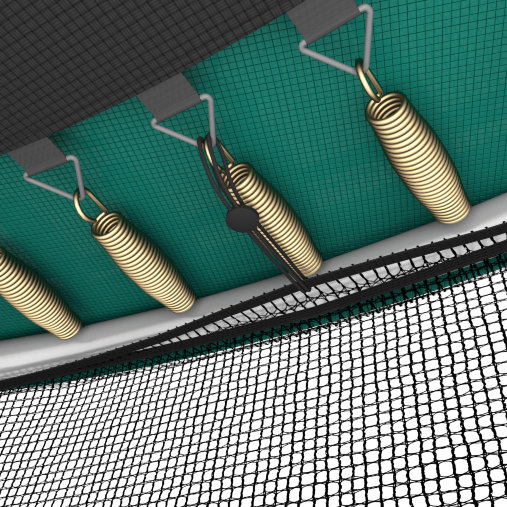 Батут пружинный с защитной сеткой UNIX line SUPREME GAME 14ft + Basketball