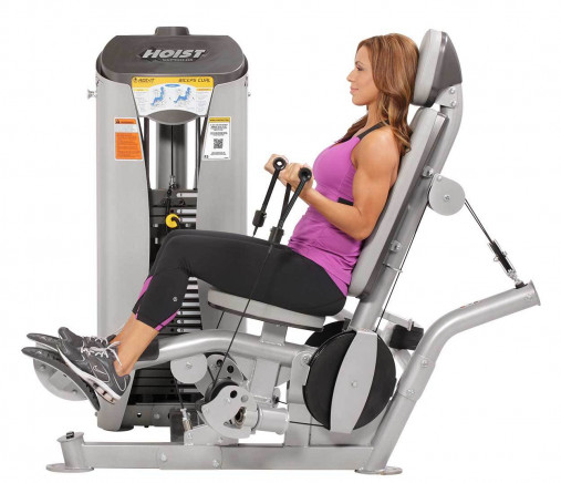 Тpeнaжep Бицепс сидя Hoist RS-1102 грузоблочный, серебристый/черный