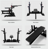 BRONZE GYM AL-321 Скамья для жима пауэрлифтерская с механизмом подъёма штанги