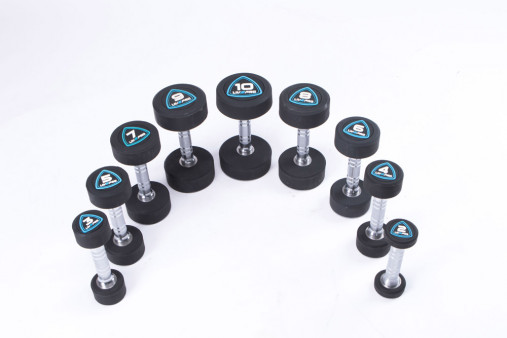 Гантели в уретане LIVEPRO Studio Dumbbells 6 кг, черный/синий