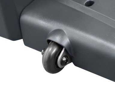 Транспортировочные ролики для удобства перемещения тренажера Транспортировочные ролики для удобства перемещения тренажера