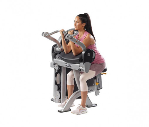 Силовой тренажер Бицепс сидя HOIST CL-3102 (матовый черный/черный) грузоблочный со встроенным стеком 91 кг