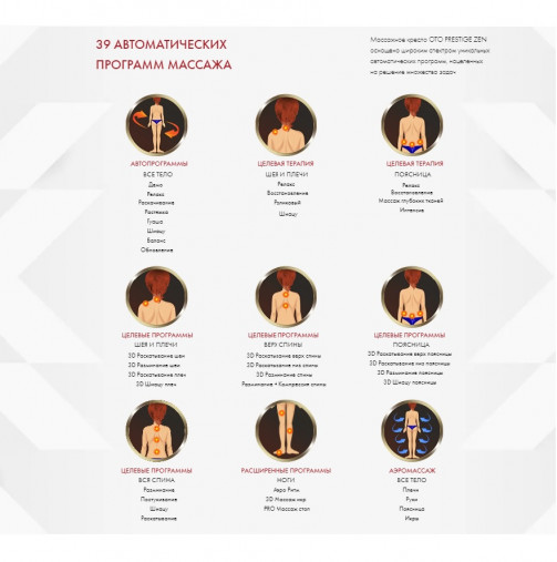 Массажное кресло OTO PRESTIGE ZEN PE-09 Бежевое Массажное кресло OTO PRESTIGE ZEN PE-09 Бежевое