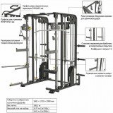 Многофункциональный силовой комплекс ENCORE ES2100 со встроенными весовыми стеками - 2 * 91 кг