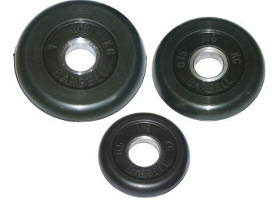 Блин "Стандарт" обрезиненный черный MB 2.5 кг, втулка 30 мм