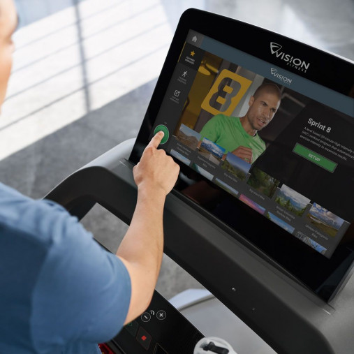 Беговая дорожка VISION T600E с консолью 22-дюйма, сенсорным экраном и поддержкой Virtual Active (виртуального ландшафта) Беговая дорожка VISION T600E с консолью 22-дюйма, сенсорным экраном и поддержкой Virtual Active (виртуального ландшафта)