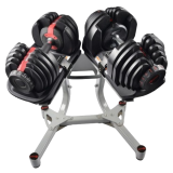 Пара регулируемых гантелей Original Fitness 40 кг на стойке Пара регулируемых гантелей Original Fitness 40 кг на стойке