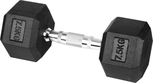 Гантель 7,5 кг гексагональная VictoryFit VF-H075 обрезиненная