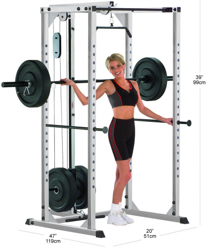 Классическая рама для приседов Body-Solid GPR78 с верхней тягой GLA78 в комплекте Классическая рама для приседов Body-Solid GPR78 с верхней тягой GLA78 в комплекте