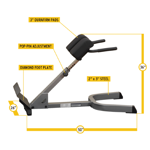 Гиперэкстензия спины Body-Solid GHYP345 (наклон 45°)