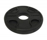 Олимпийский обрезиненный диск FOREMAN PRR 1,25 кг, черный
