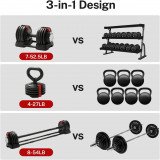 Набор регулируемый штанга+гантель+гиря HYFIT 18 кг (1 до 19кг)