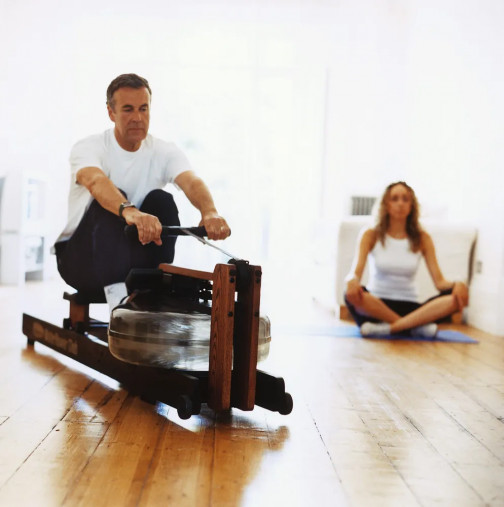 Тренажер гребной WaterRower 150 с дисплеем S4 Club COMM (ясень окрашенный)