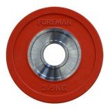 Диск бампированный обрезиненный цветной FOREMAN FM/BM-2,5KG-RD, вес: 2,5 кг