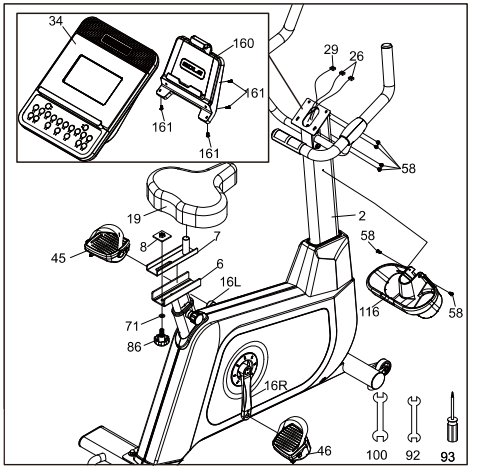 Вертикальный велотренажер Sole B94 (2023)