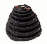 Диск олимпийский обрезиненный черный с двумя хватами 25 кг Original Fit.Tools ф50 мм