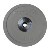 Диск бампированный обрезиненный цветной FOREMAN FM/BM-5KG-GY, вес: 5 кг