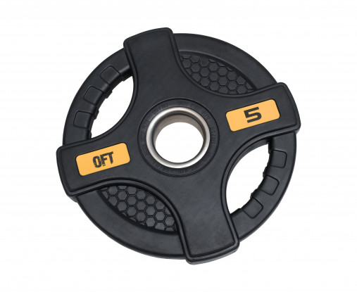 Диск олимпийский обрезиненный черный с двумя хватами 5 кг Original Fit.Tools ф50 мм Диск олимпийский обрезиненный черный с двумя хватами 5 кг Original Fit.Tools ф50 мм