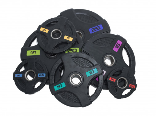 Диск олимпийский обрезиненный черный с двумя хватами 5 кг Original Fit.Tools ф50 мм Диск олимпийский обрезиненный черный с двумя хватами 5 кг Original Fit.Tools ф50 мм