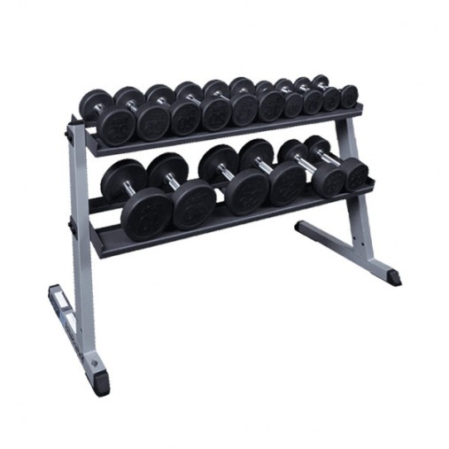 Набор полиуретановых гантелей Body-Solid от 5 до 50 lb (пары) со стойкой