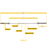 Гриф оцинкованный ф50 мм Body-Solid OB86LPB
