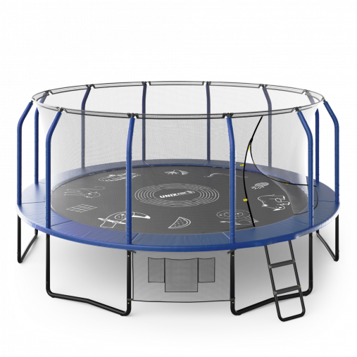 Батут UNIX line 16 ft (4.88м) SUPREME GAME (синий) премиум класса