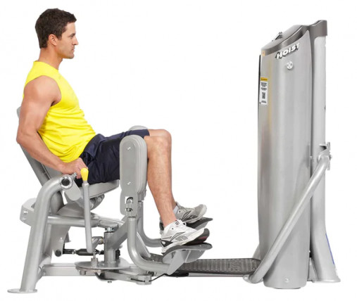 Отведение ног сидя Hoist RS-1407 грузоблочный тренажер (цвет рамы: матовый черный, цвет обивки: черный)