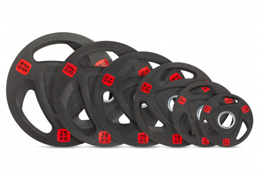 Диск 51 мм. NEO полиуретановый с 3-мя хватами VictoryFit олимпийский 10 кг