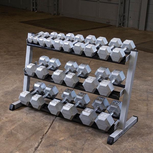 Стойка трехрядная Aerofit IF IFDB4 для гексагональных гантелей, 3 полки