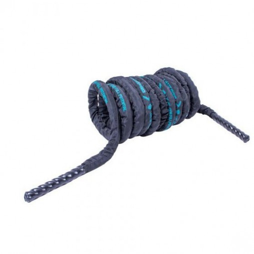 Канат LIVEPRO Covered Battle Rope 5 см х 9 м, черный/синий