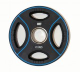 Диск олимпийский полиуретановый черный с четырьмя хватами 2.5 кг Original Fit.Tools ф50 мм Диск олимпийский полиуретановый черный с четырьмя хватами 2.5 кг Original Fit.Tools ф50 мм