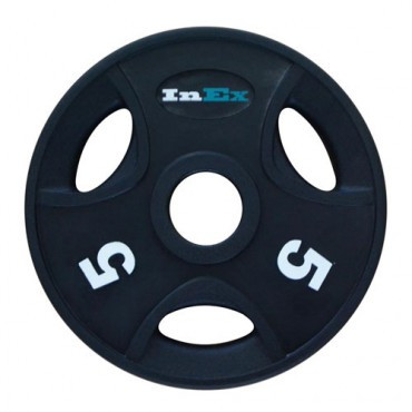 Диск обрезиненный с 3 отверстиями INEX GRP-N, вес 5 кг