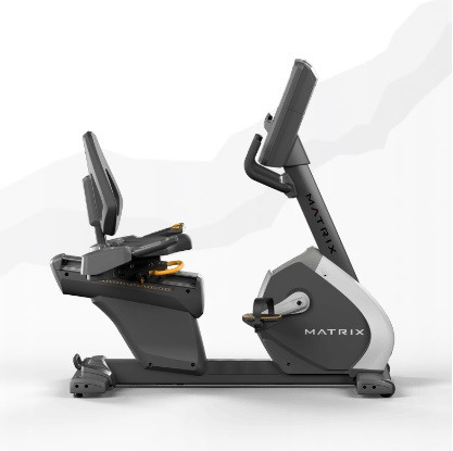 Горизонтальный велотренажер Matrix Performance. Консоль Premium LED
