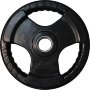 Диск обрезиненный черный, тройной хват, D 51 мм, 15 кг