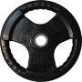 Диск обрезиненный черный, тройной хват, D 51 мм, 20 кг