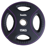Диск 15 кг полиуретановый c 4-м хватом Smith Strength
