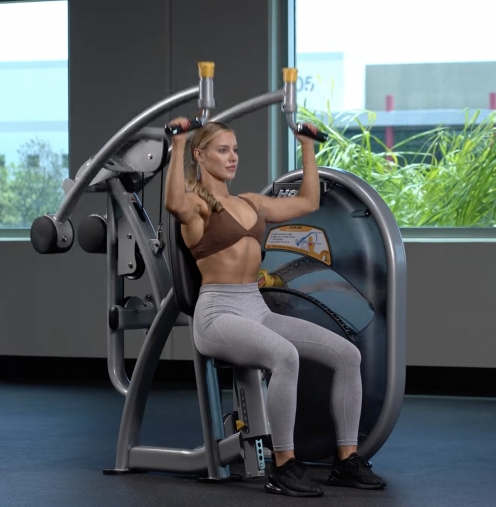 Жим от плеч HOIST CL-3501 Club Line грузоблочный, стек 191 кг Жим от плеч HOIST CL-3501 Club Line грузоблочный, стек 191 кг