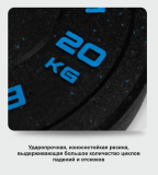Диск бамперный 20 кг синий BRONZE GYM BG-BMP-20
