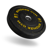 Диск бамперный 15 кг желтый BRONZE GYM BG-BMP-15