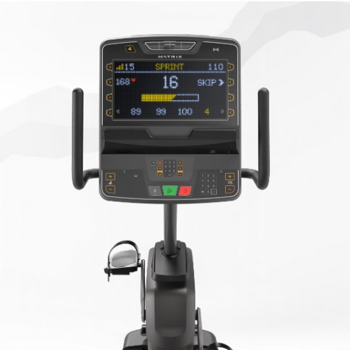 Горизонтальный велотренажер Matrix Lifestyle. Консоль Premium LED