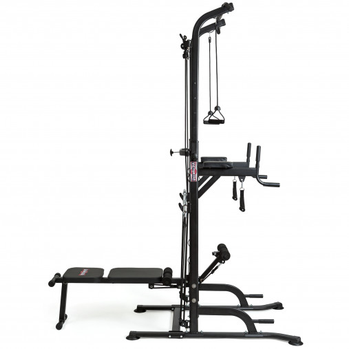 Многофункциональный тренажер VictoryFit VF-T66 с турником - брусьями и скамьей и грифом для штанги