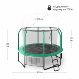 Батут UNIX line 10 ft (3,05 м) SUPREME GAME (green)