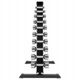 Набор из 10 пар хромированных гантелей на стойке OFT