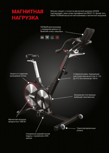 Велотренажер сайкл Keiser M3i с LED консолью Велотренажер сайкл Keiser M3i с LED консолью