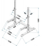 Стойка для работы со штангой REBEL ST190