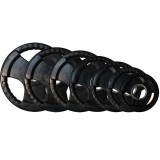 Набор черных олимпийских дисков 51 мм ZSO 1,25-25 кг (общий вес 157,5 кг) с хватами Набор черных олимпийских дисков 51 мм ZSO 1,25-25 кг (общий вес 157,5 кг) с хватами